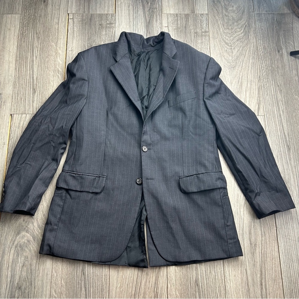 Ralph Lauren Suit Jacket Blazer Gray 100% Wool‎